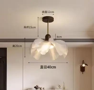 Lampe suspendue japonaise en forme de fleur, luminaire de luxe pour table à manger, salon, bar, lamp