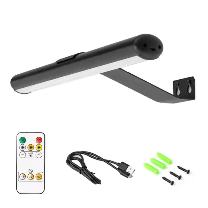 Lampe murale LED rechargeable 4000 mAh, moderne, télécommandée, 3 couleurs réglables, dorée, pour mi