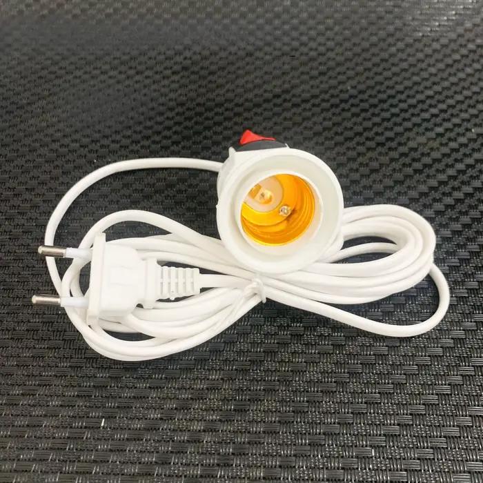 E27 suspendus plantes d'intérieur support de lumière douille de jardin avec câble prise ue avec inte
