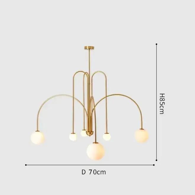 Lustre en verre suspendu au plafond, luminaire suspendu pour salon et salle à manger