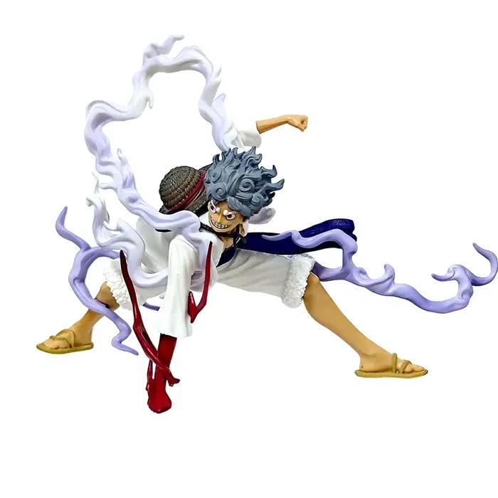Figurines One Piece Monkey D. Luffy, Luffy le Dieu du Soleil en position accroupie, figurines de com