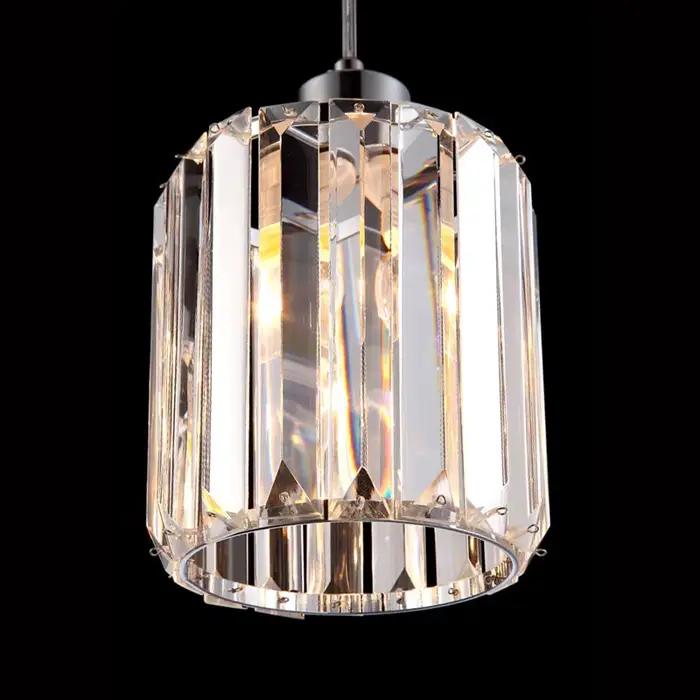 Lampe suspendue en cristal au Design moderne chromé, luminaire décoratif d'intérieur, idéal pour une