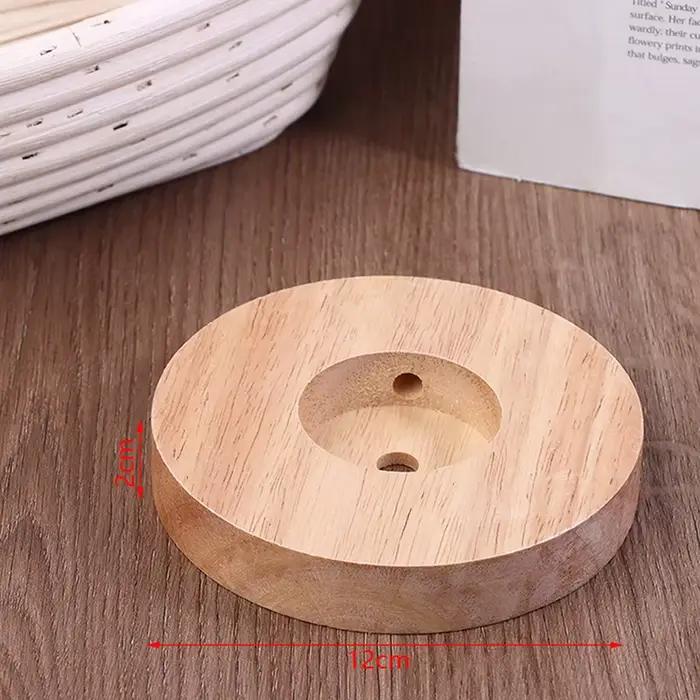 Base de lampe de Table ronde en bois massif, diamètre 10cm, 12cm, 15cm, présentoir de lampe, pièces 