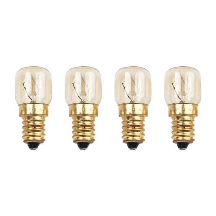 4 pièces E14 lampe à sel Globe ampoule 25W ampoules 240V réfrigérateur four remplacement Vintage amp
