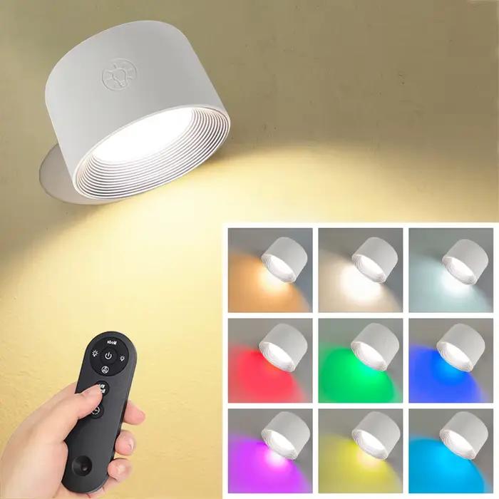 Applique murale LED avec télécommande tactile IR, aste par USB, sans fil, portable, veilleuse pour c