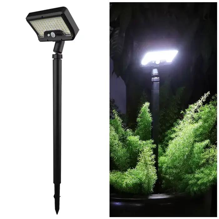Lampe de jardin solaire avec détecteur de mouvement, détection 5 - 6 m, 360 °   Lampe rotative, 4 mo