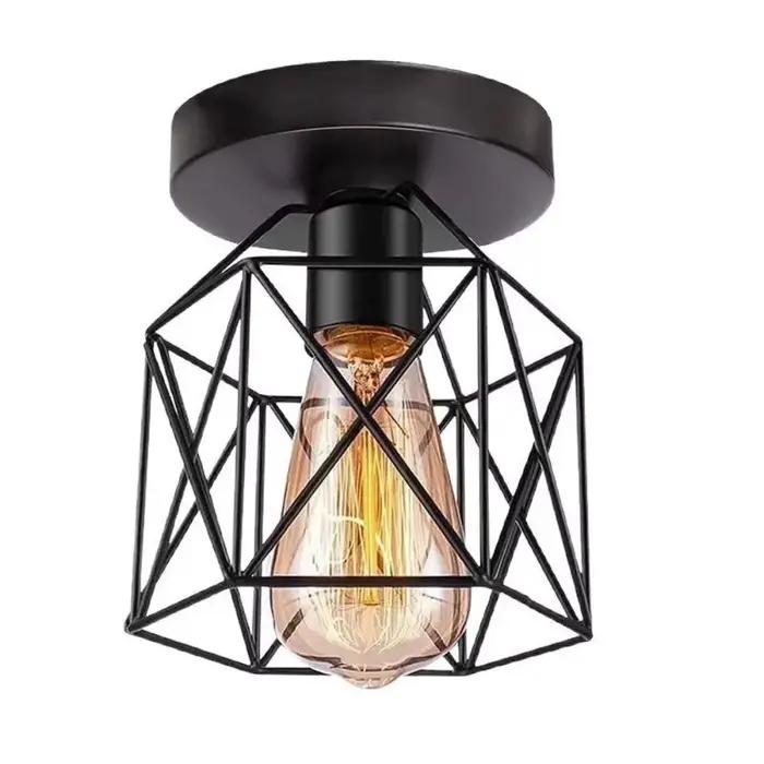Lustre suspendu vintage JOYINLED, luminaire de style farmhouse, cage à paniers, pour îlot de cuisine