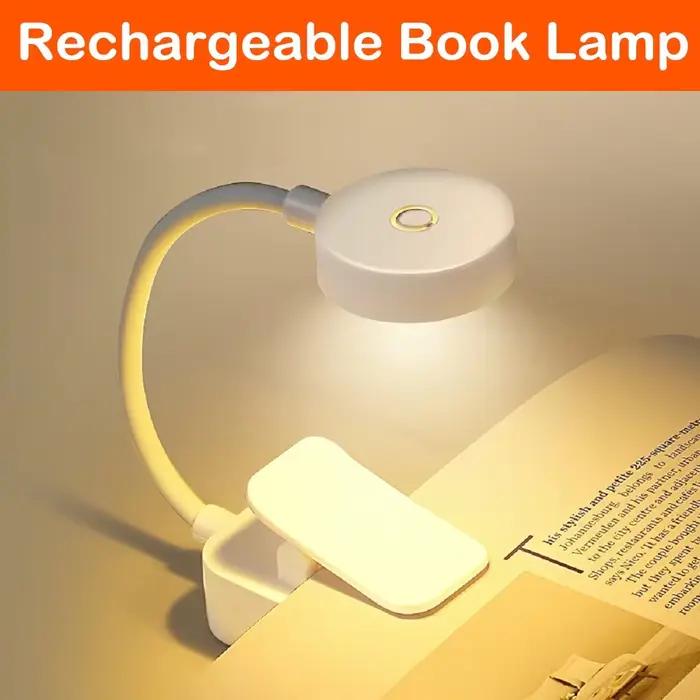 Mini lampe de livre pliante à Clip, Rechargeable par USB, veilleuse LED, 3 Modes de Protection des y