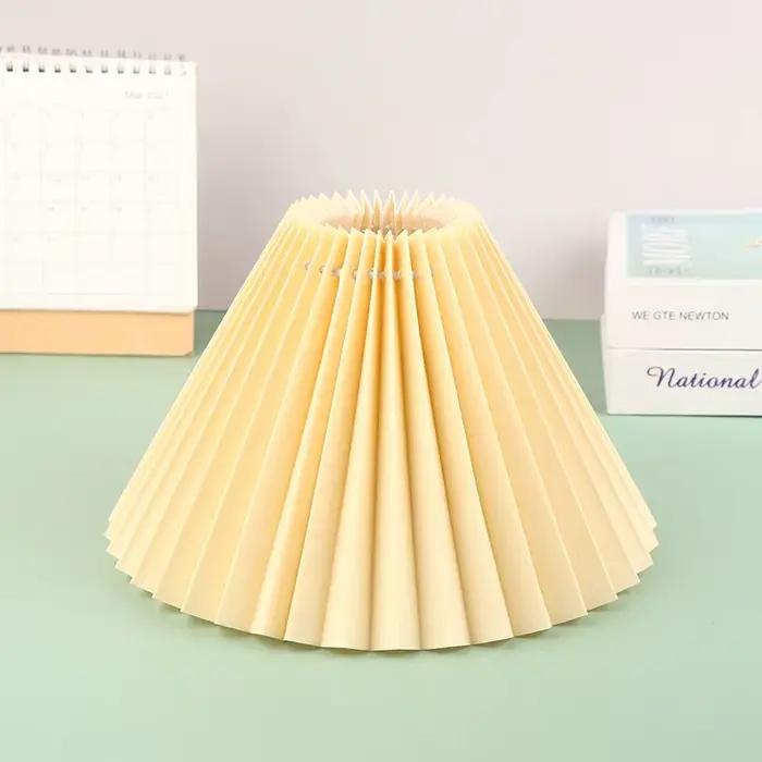 Abat-jour plissé en tissu de style japonais, couvre-lampe de table, décoration de plafond, abat-jour