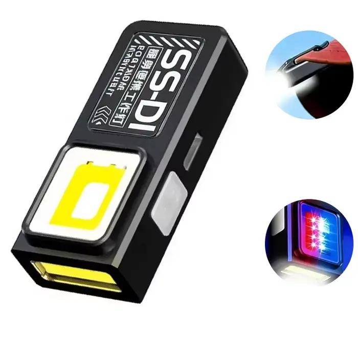 Mini lampe torche LED COB portable rechargeable, puissante, avec clip magnétique, étanche, lampe de 