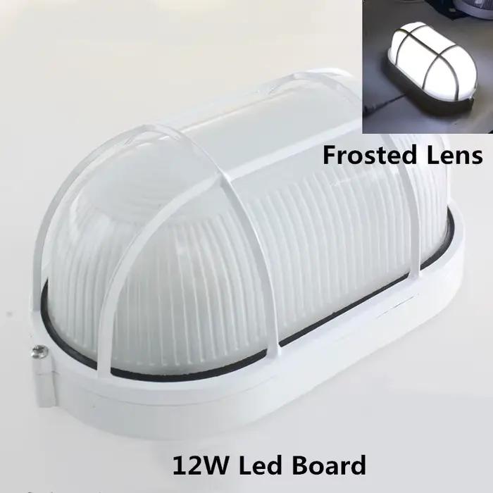 Applique Murale Ovale Peinte Conforme à la Norme IP65, Imperméable à l'Eau et à l'Humidité, Éclairag