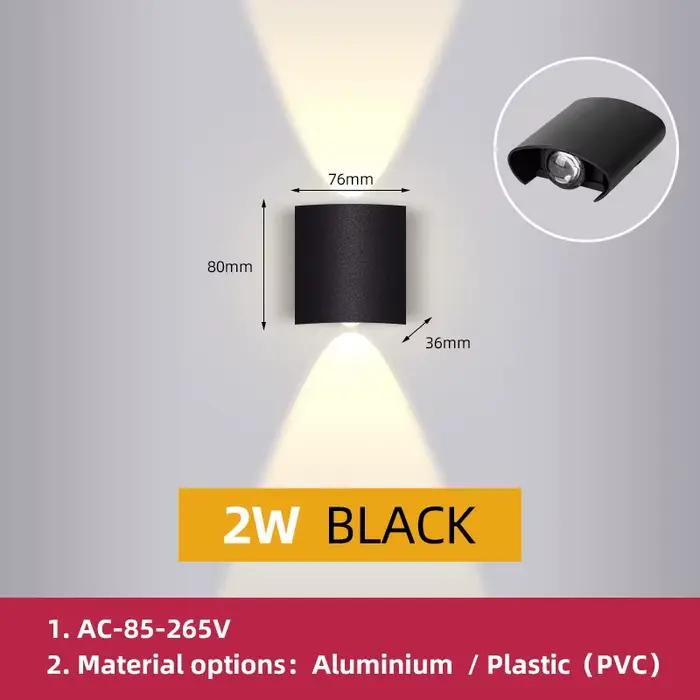 Lampe murale LED pour décoration extérieure, étanche, éclairage de jardin, lumière de façade extérie