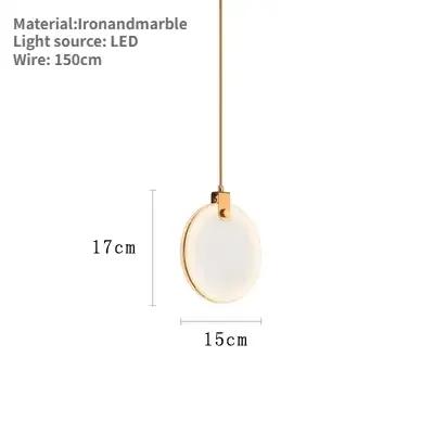 Lampe LED Suspendue en Marbre au Design Moderne, Luminaire Décoratif d'Nik, Idéal pour un Salon, une