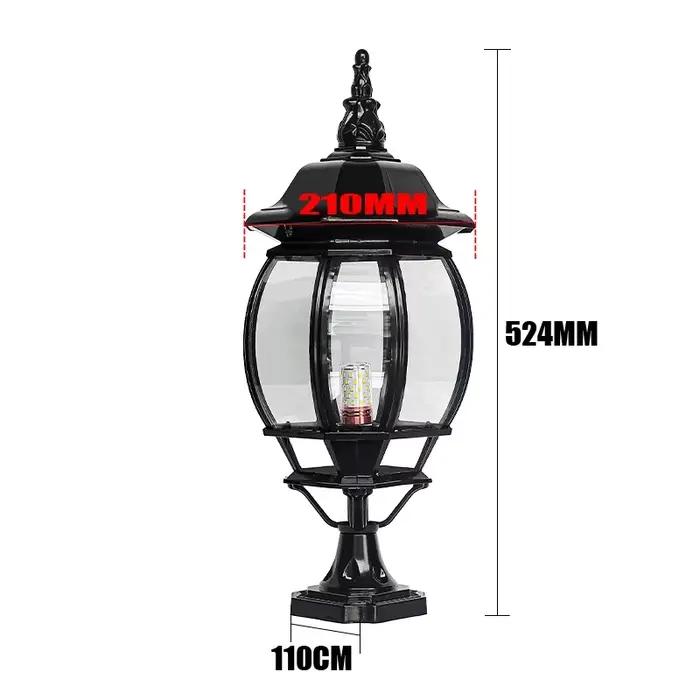 Lampe de poteau simple et moderne pour extérieur, lampe de jardin étanche, lampe de poteau de porte 