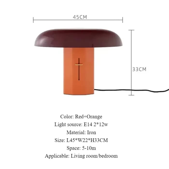 Lampe de table Montera, design champignon, éclairage de bureau pour salon, restaurant, décoration in