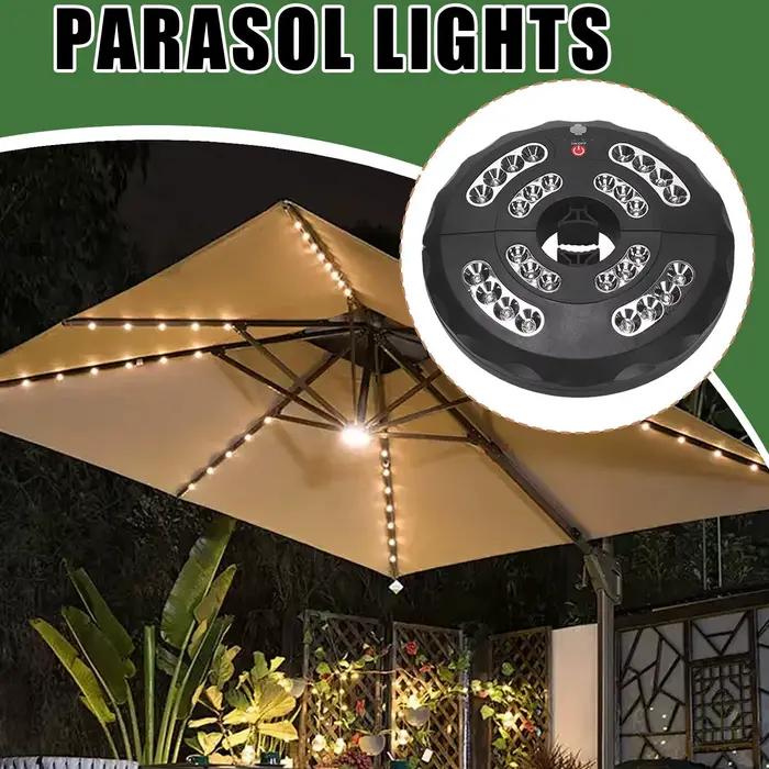 Lampe parapluie sans fil pour Patio extérieur, 3 Modes réglables, étanche, Rechargeable, pour jardin