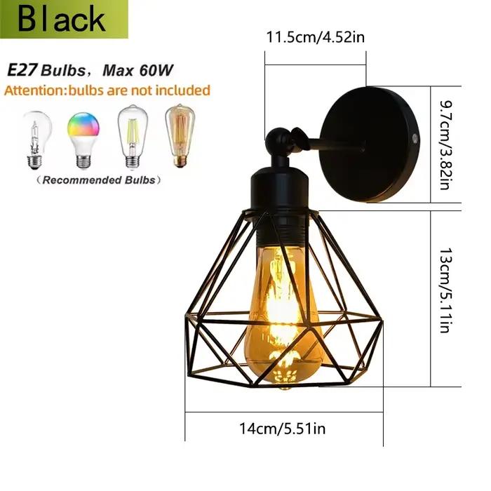 Applique murale vintage rétro, luminaires muraux E27, décoration industrielle, éclairage intérieur, 