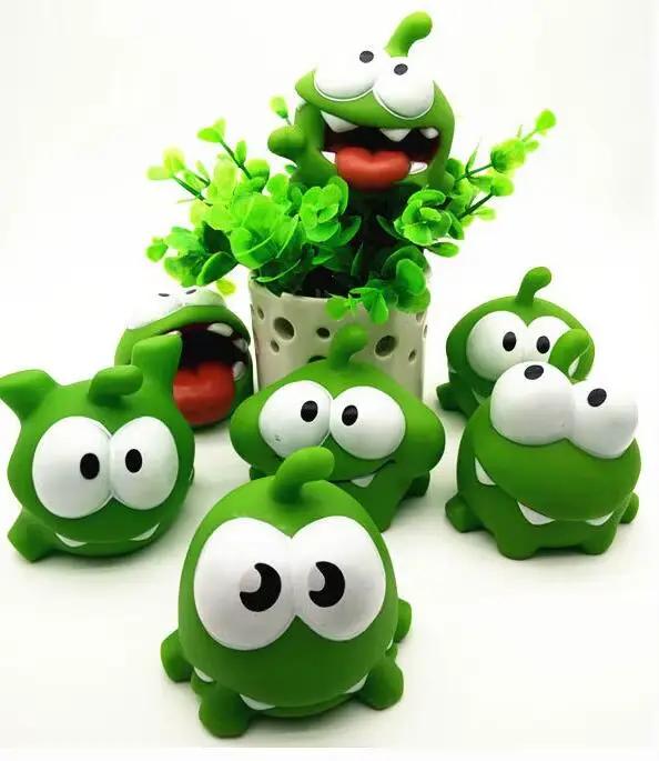 Nouveauté enfants jouets un Pice 7.5*7.5*6.5 cm véritable Om Nom jouet d'action avec son à presser e