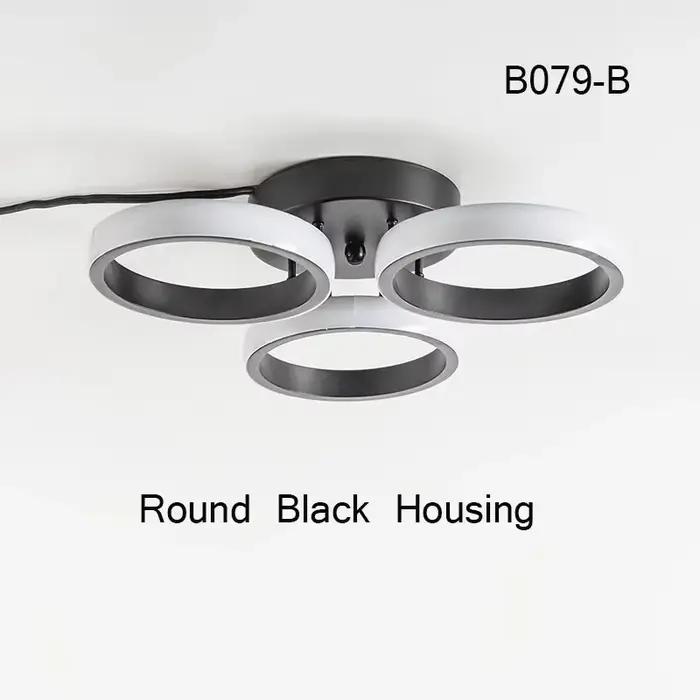 Plafonnier LED composé de 3 anneaux, design moderne, éclairage d'intérieur, luminaire décoratif de p