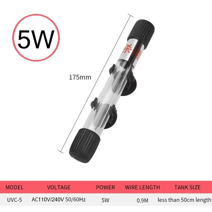 Lampe de stérilisation UV Submersible, filtre ultraviolet, nettoyeur d'eau étanche pour Aquarium, ét