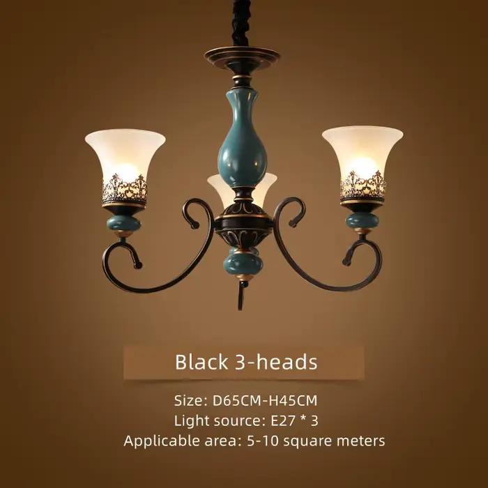 Lampes suspendues LED en céramique de style européen et américain, pour la décoration de la maison, 