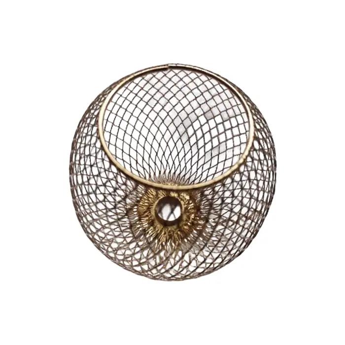 Abat-jour en fil de fer tissé, Style rétro, couverture de lustre, pour café, chambre à coucher, Bar,