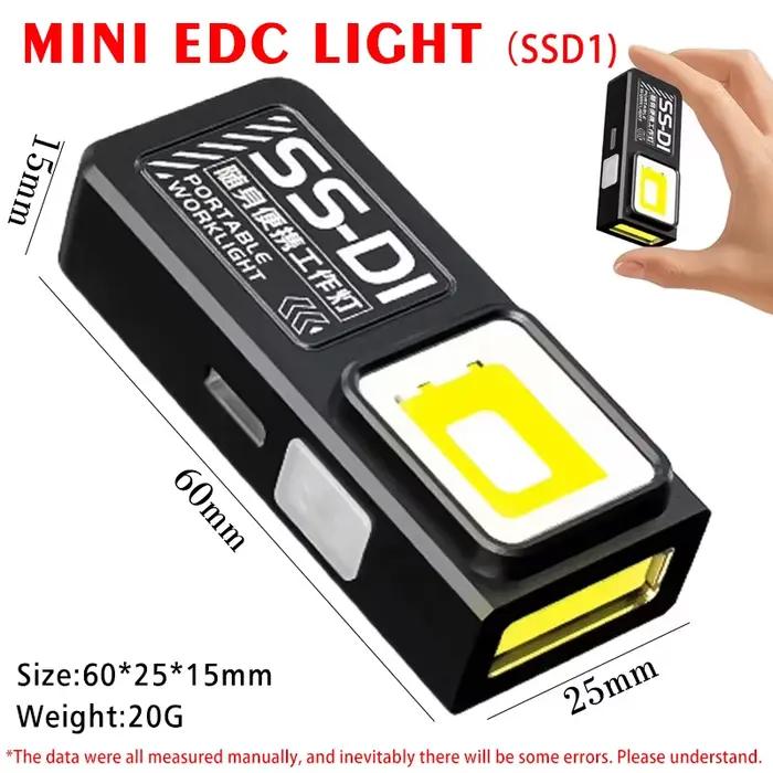 Mini lampe torche LED rechargeable portable, lampe de poche de travail extérieure étanche avec poign