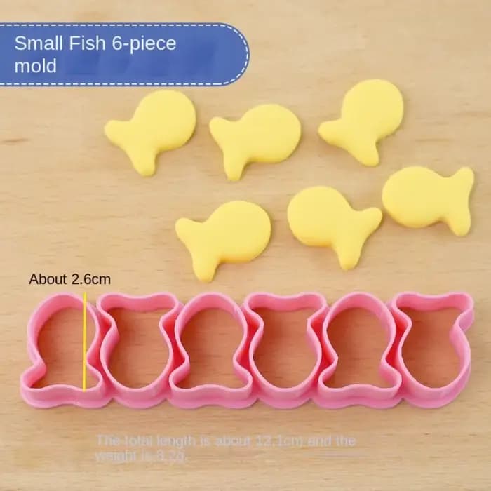 Mini emporte-pièces en forme de poisson rouge, friandises en forme de poisson, petit os, moule à gât