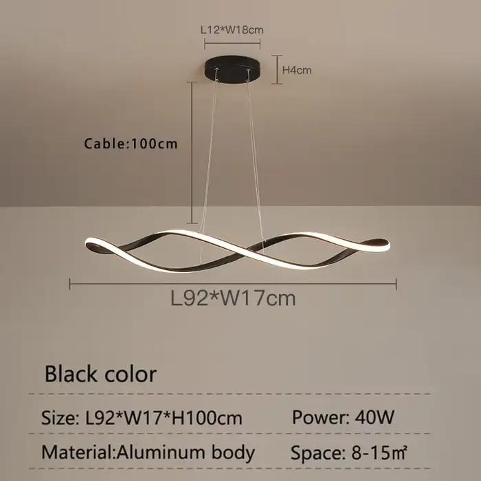 Lampe LED Suspendue au Design Moderne, Luminaire Décoratif d'Nik, Idéal pour un Salon, une Salle à M