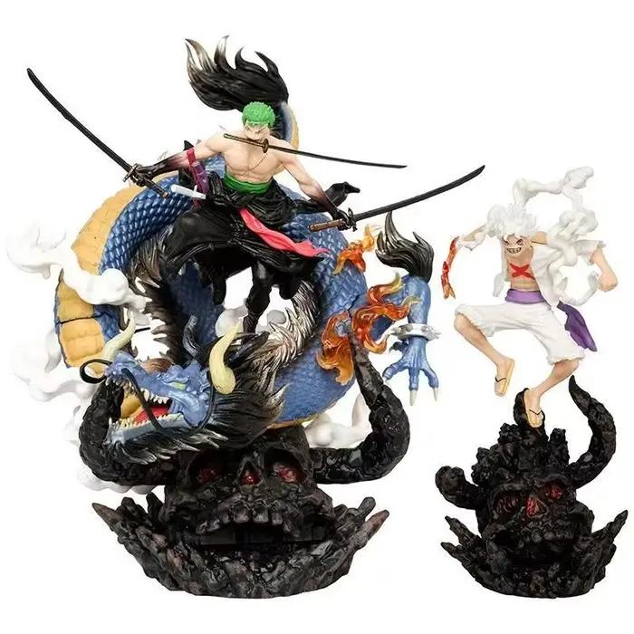 Figurine de dessin animé Roronoa Zoro VS Kaidou Battle GK, modèle de Statue, jouets pour enfants, po