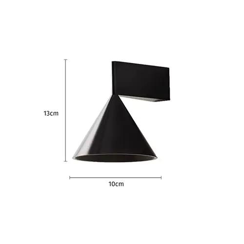 Appliques murales intérieures décorations pour la maison cône petit 7W mur LED lampe géométrie miroi