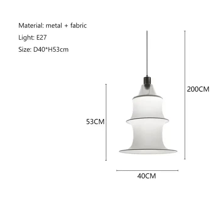 Lampe Suspendue Minimaliste en Soie, Abat-Jour en Tissu Falkland, Lumière de Salle à Manger, Suspens