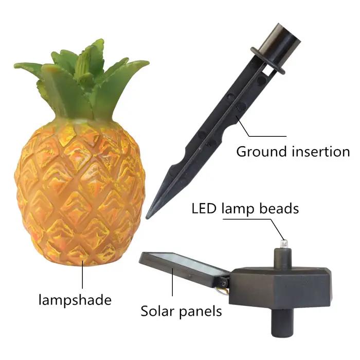 1/2 pièces LED lumière solaire extérieure étanche ananas Cactus décoratif jardin lumière solaire ali