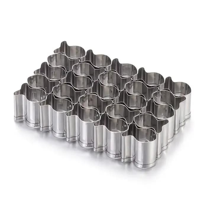 Acier inoxydable or poisson Cracker Cutter or poisson 25 cavités poisson emporte-pièce emporte-pièce