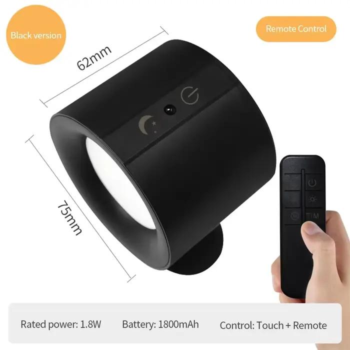 Applique Murale LED Sans Fil à Commande Tactile, Rotative à 360 Degrés, Luminaire à Double Tête, Idé