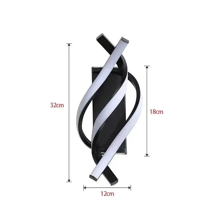 Applique murale moderne à LED, design artistique torsadé, intensité réglable, idéale pour la décorat