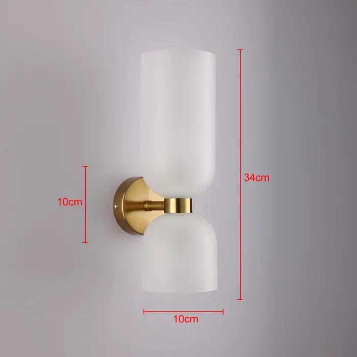Postmoderne luxe chambre chevet applique abat-jour en verre moderne minimaliste fond couloir escalie