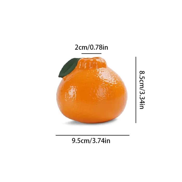 1pc Vase, Vase Orange pour la décoration intérieure, Vase décoratif en forme de Fruit Vase décoratif