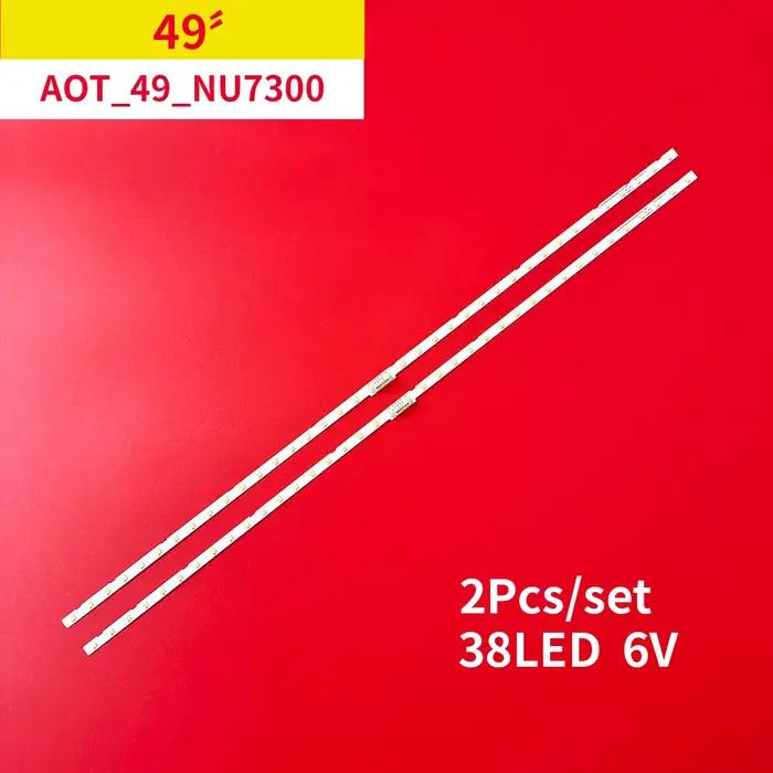 Bande de rétro-éclairage LED 38 lampes pour Samsung TV 49 pouces, UE49NU7140U UE49NU7100U UE49NU7100