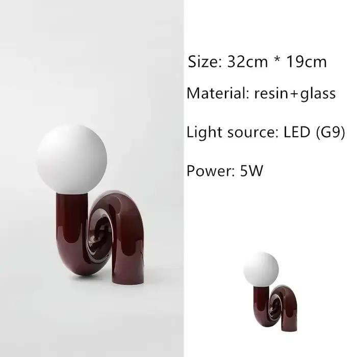 Lampe de Table en résine postmoderne, Design nordique italien, lampes de bureau colorées pour chambr