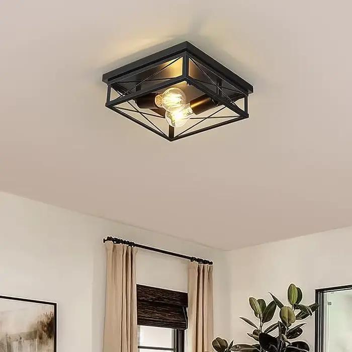 Plafonnier industriel rétro américain, luminaire décoratif de plafond, idéal pour un couloir, une sa
