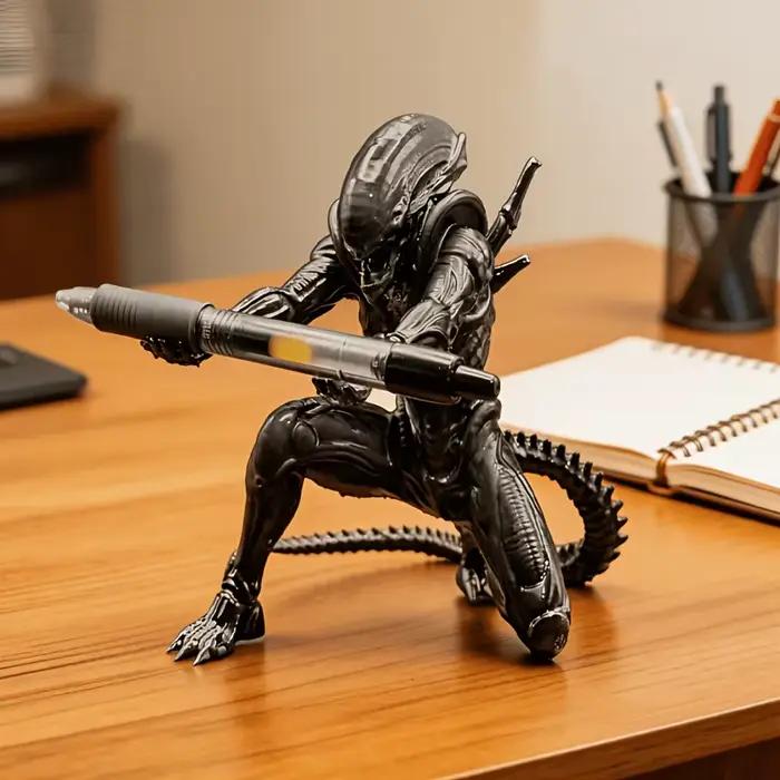 Porte-stylo de forme unique en 1 pièce, porte-stylo de bureau en forme de créature de style gothique