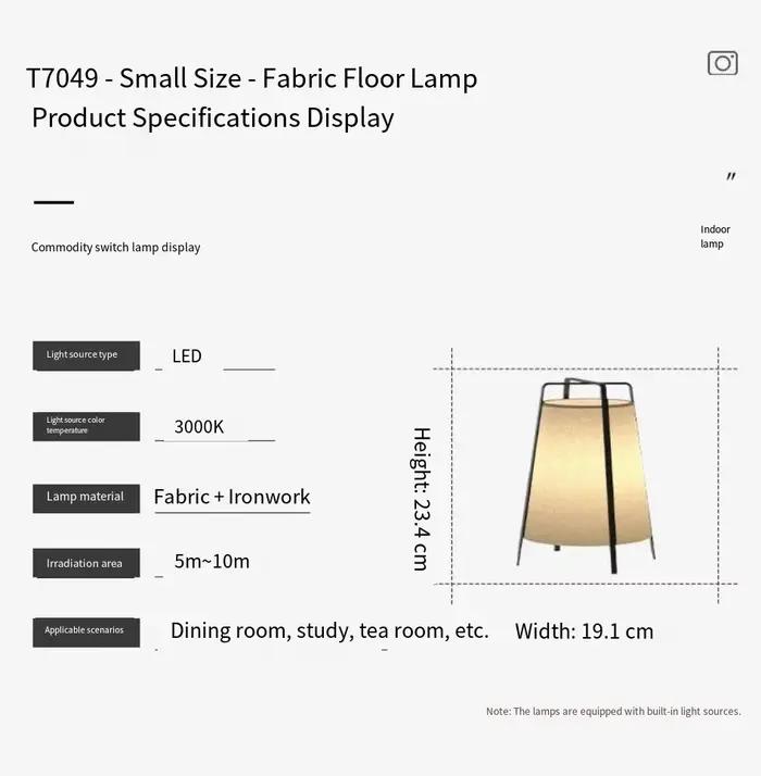 Lampe de sol en tissu Wabi Sabi, art zen, décoration d'intérieur, lampe de designer nordique pour sa