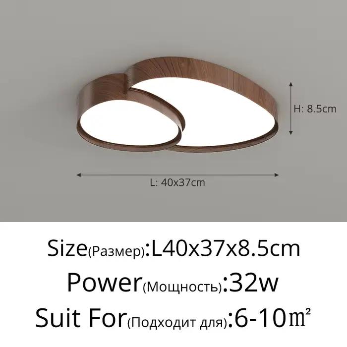 Plafonnier design créatif pour salon, luminaires de plafond LED, couleur bois, luminaires modernes p
