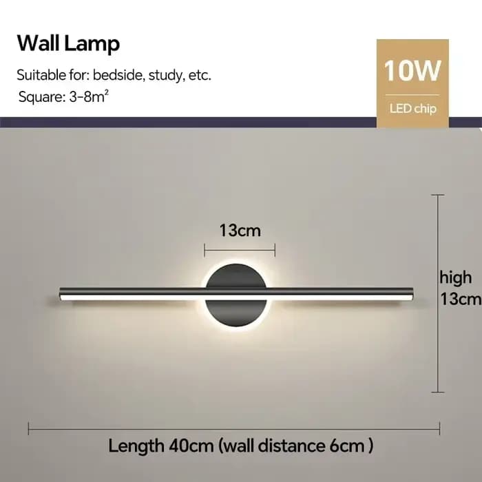 Applique murale LED moderne pour salle de bain miroir chambre salon fond appliques décor à la maison