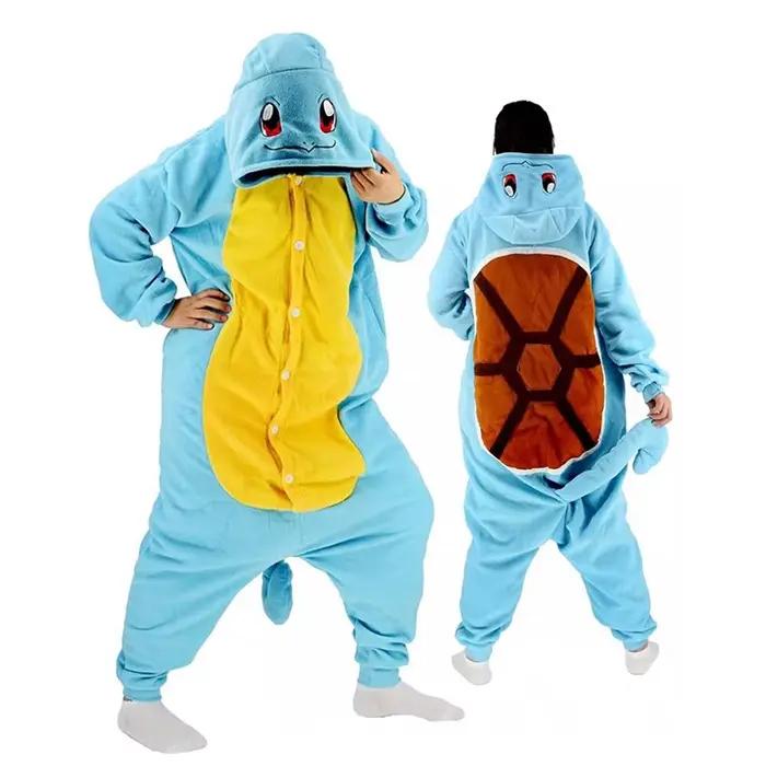 Pyjama Cosplay Cartoon Squirtle Halloween, Combinaison Kigurumi Noël, Pyjama Intégral Homme, Vêtemen