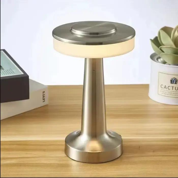 Lampe de bureau en métal USB Rechargeable Portable humeur lig tactile lampe de Table chevet veilleus