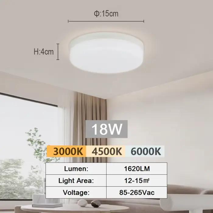 Plafonnier LED 18-48W, luminaire encastré, lumière du jour 3000K-6000K, éclairage domestique moderne