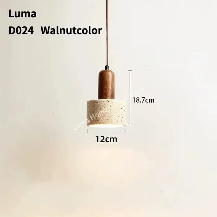 LUMA grotte pierre suspension LED jaune travertin suspension pour cuisine île Restaurant chambre sal