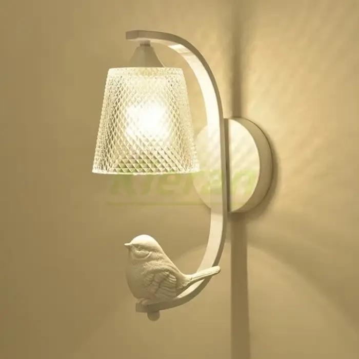 Lampe murale à LED en forme d'oiseau, design nordique créatif, luminaire d'intérieur, idéal pour une